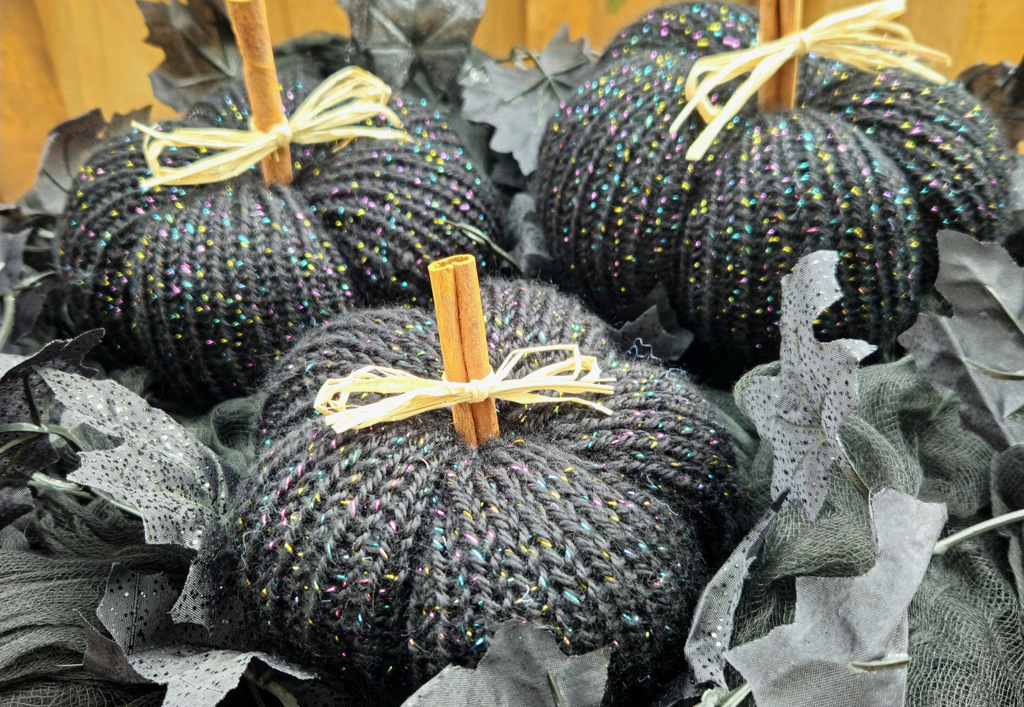 Black Sparkly Pumpkins