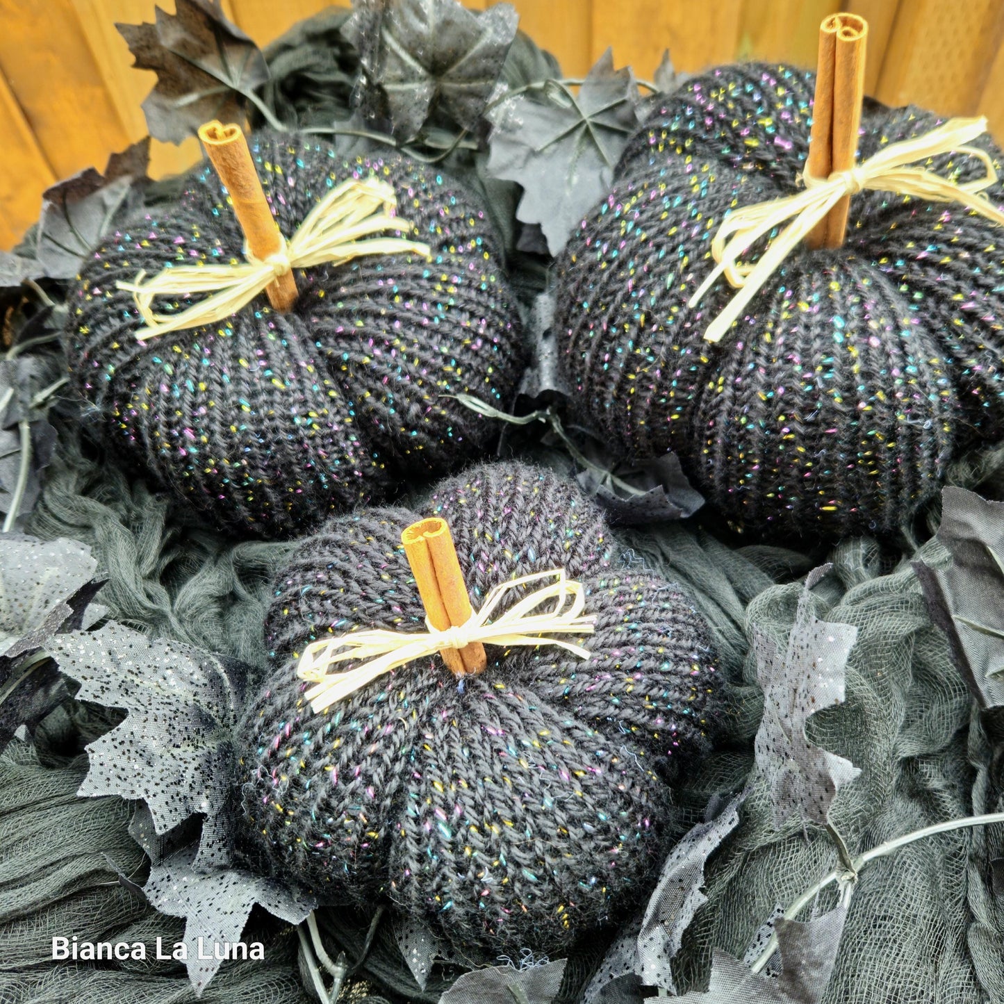 Black Sparkly Pumpkins