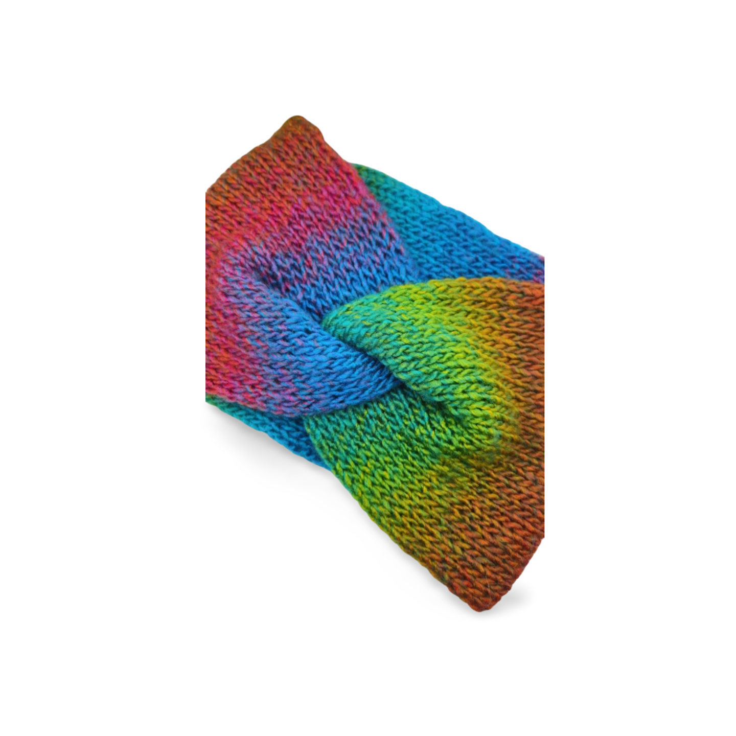 Electric Rainbow Twist Headband - Bianca La Luna Knits