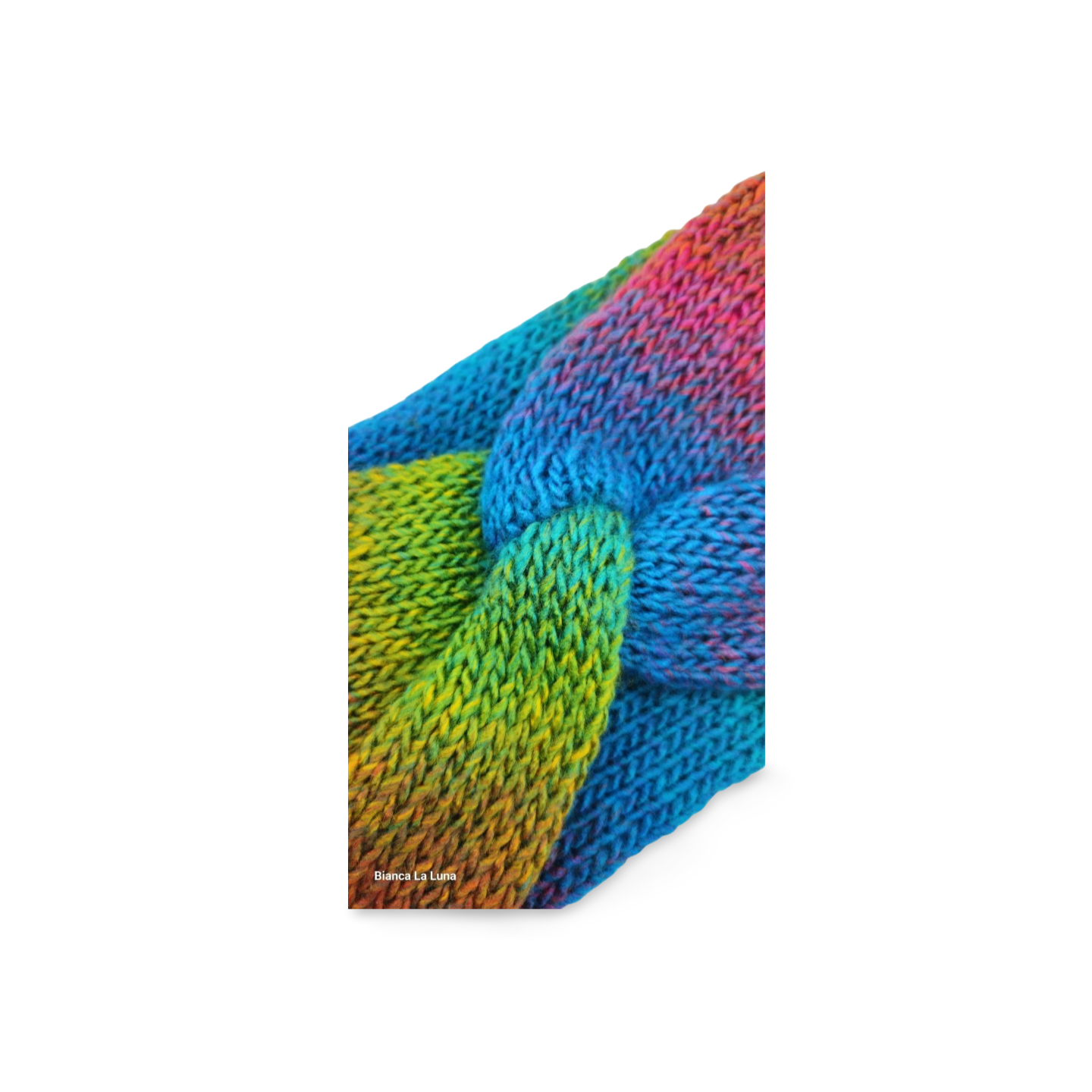 Electric Rainbow Twist Headband - Bianca La Luna Knits
