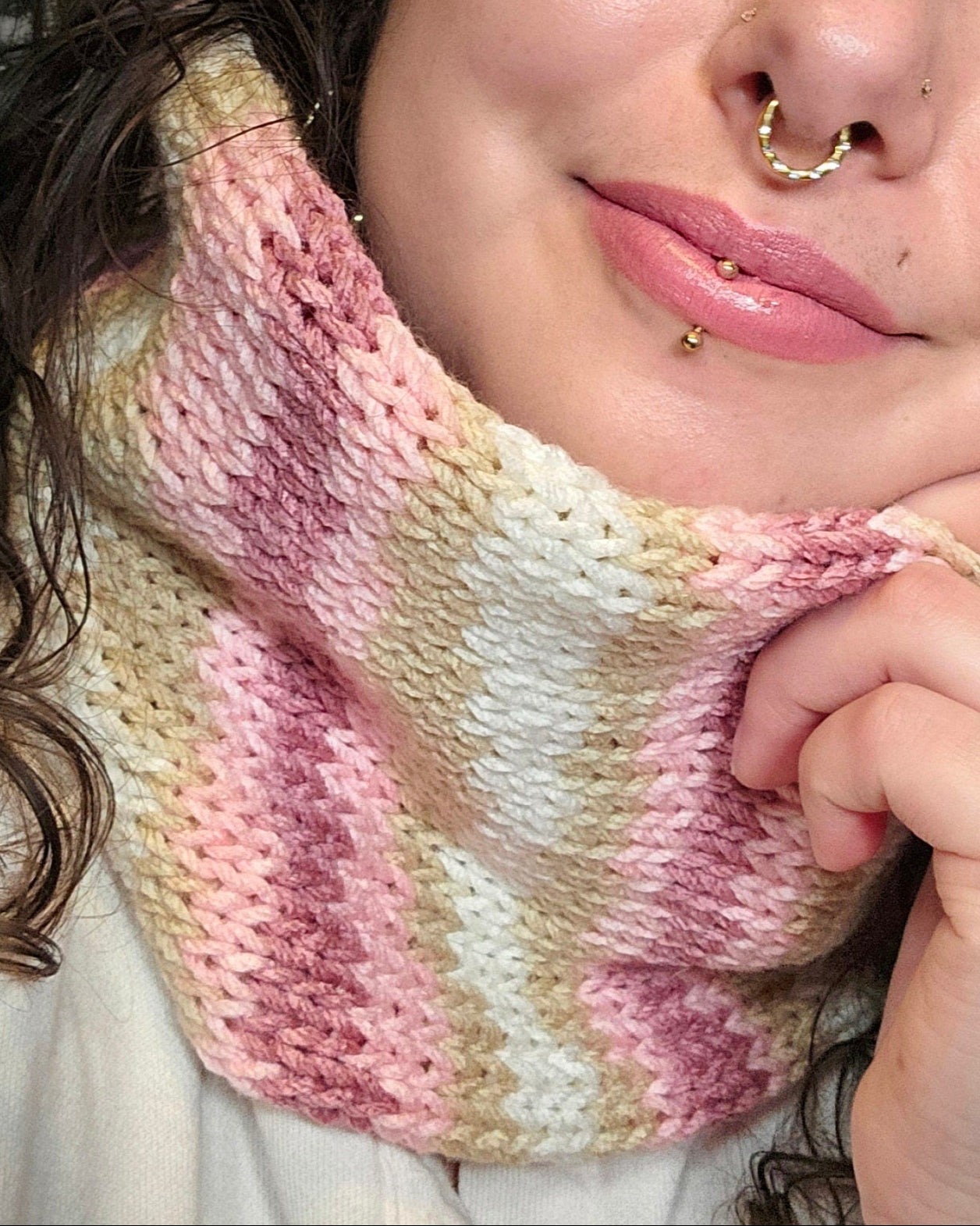 Multicoloured Cowl Scarf