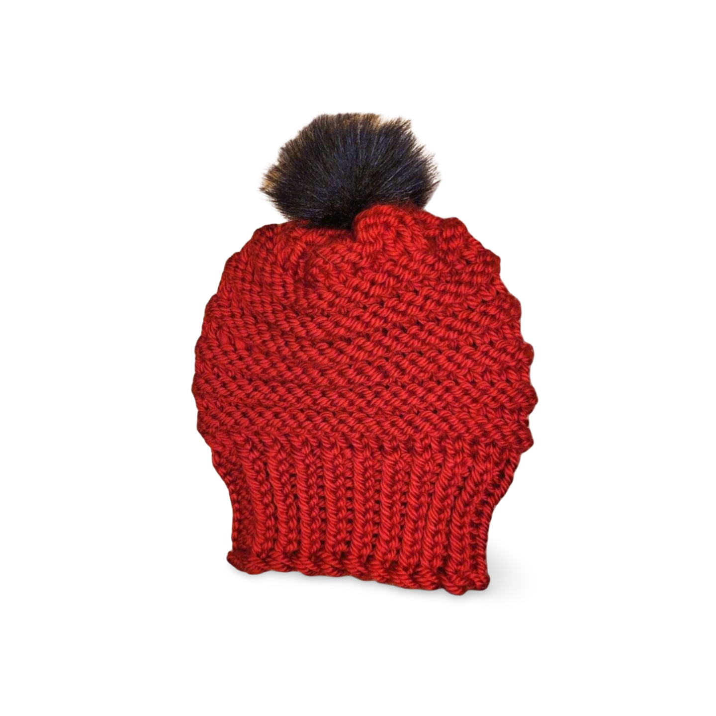 Red Beanie with Pompom