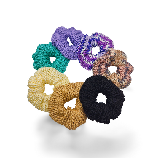 Bamboo Hair Scrunchies - Bianca La Luna Knits