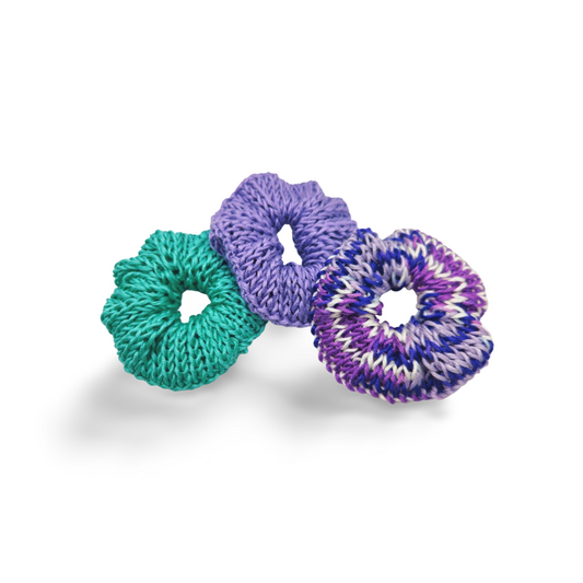 Bamboo Hair Scrunchies - Bianca La Luna Knits
