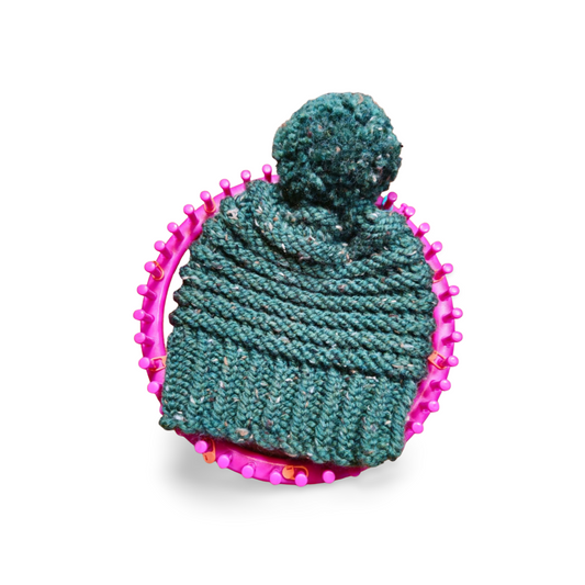 Green Beanie with Pompom