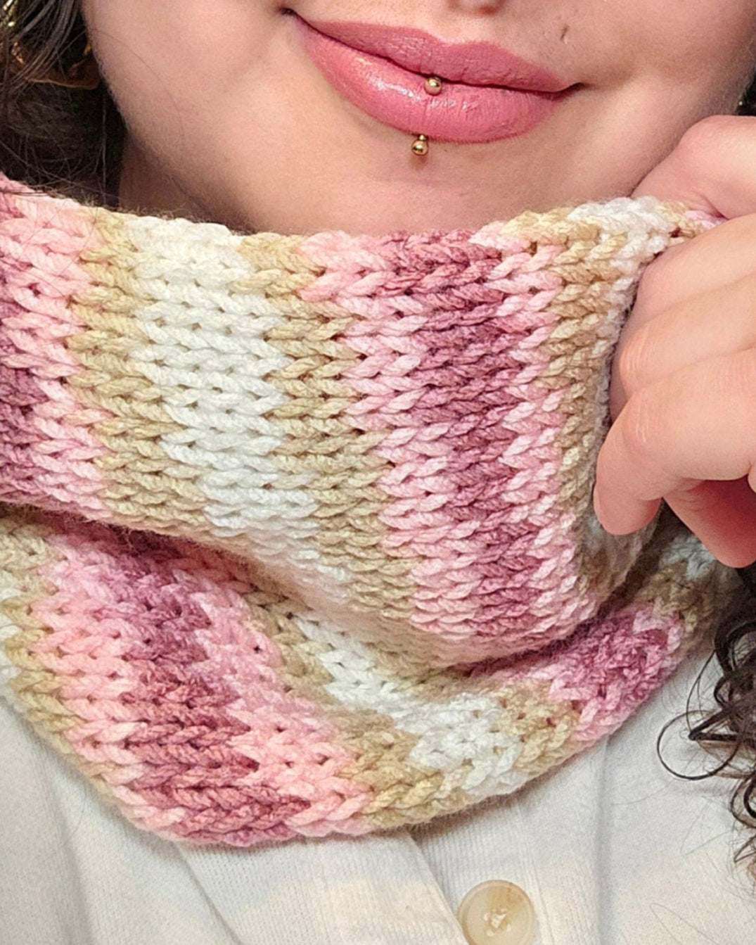 Multicoloured Cowl Scarf