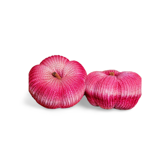 Pink and White Sparkly Pumpkins