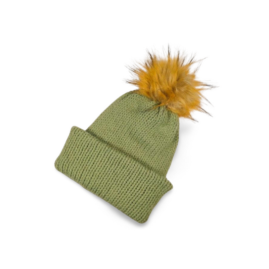 Pompom Beanies in Solid Colours