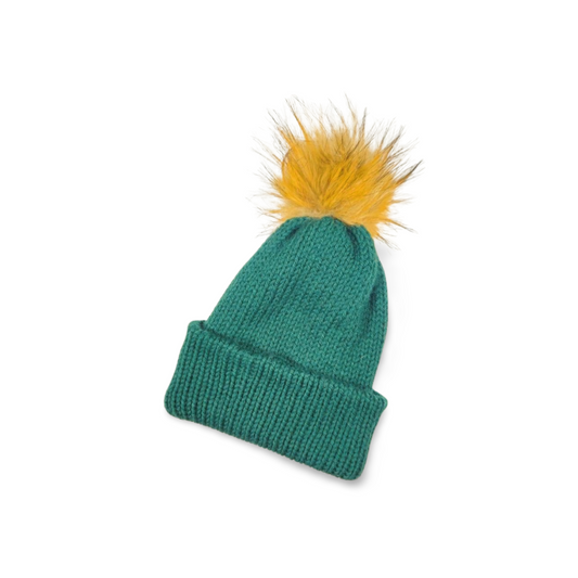 Pompom Beanies in Solid Colours