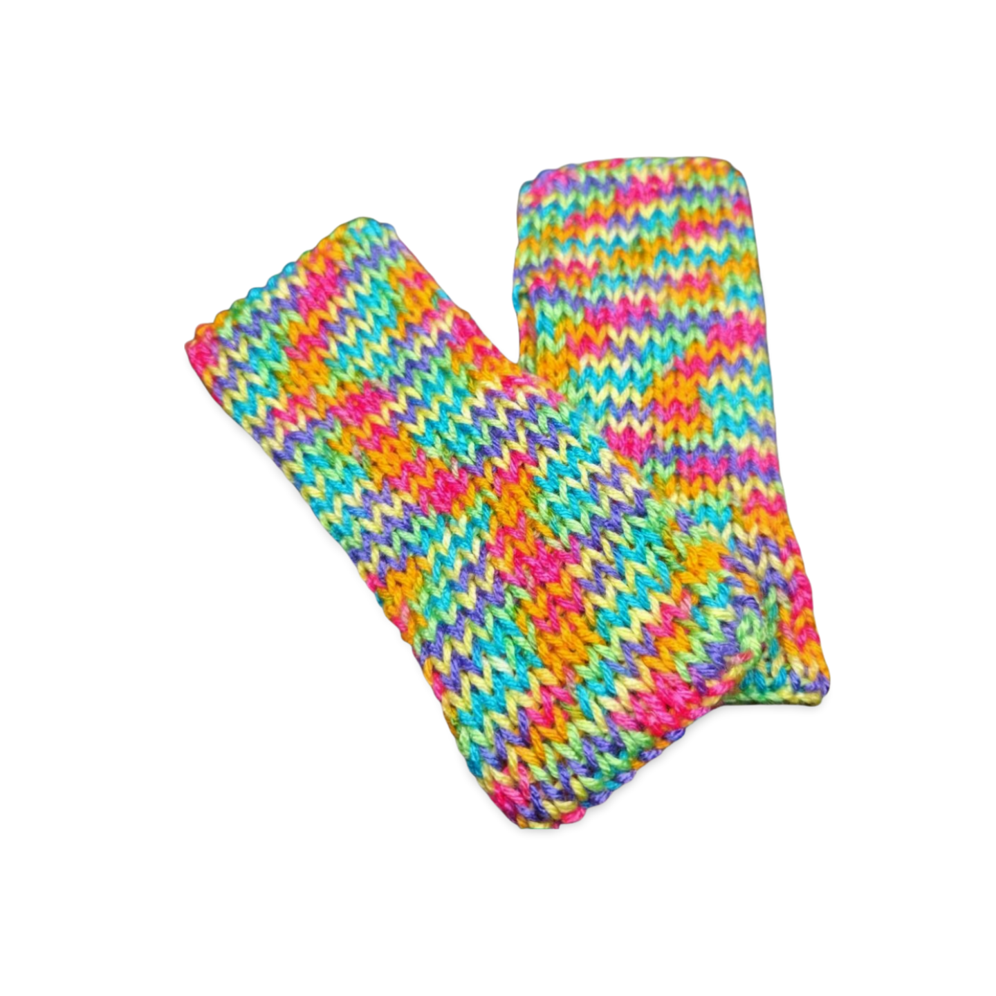 Rainbow Fingerless Gloves