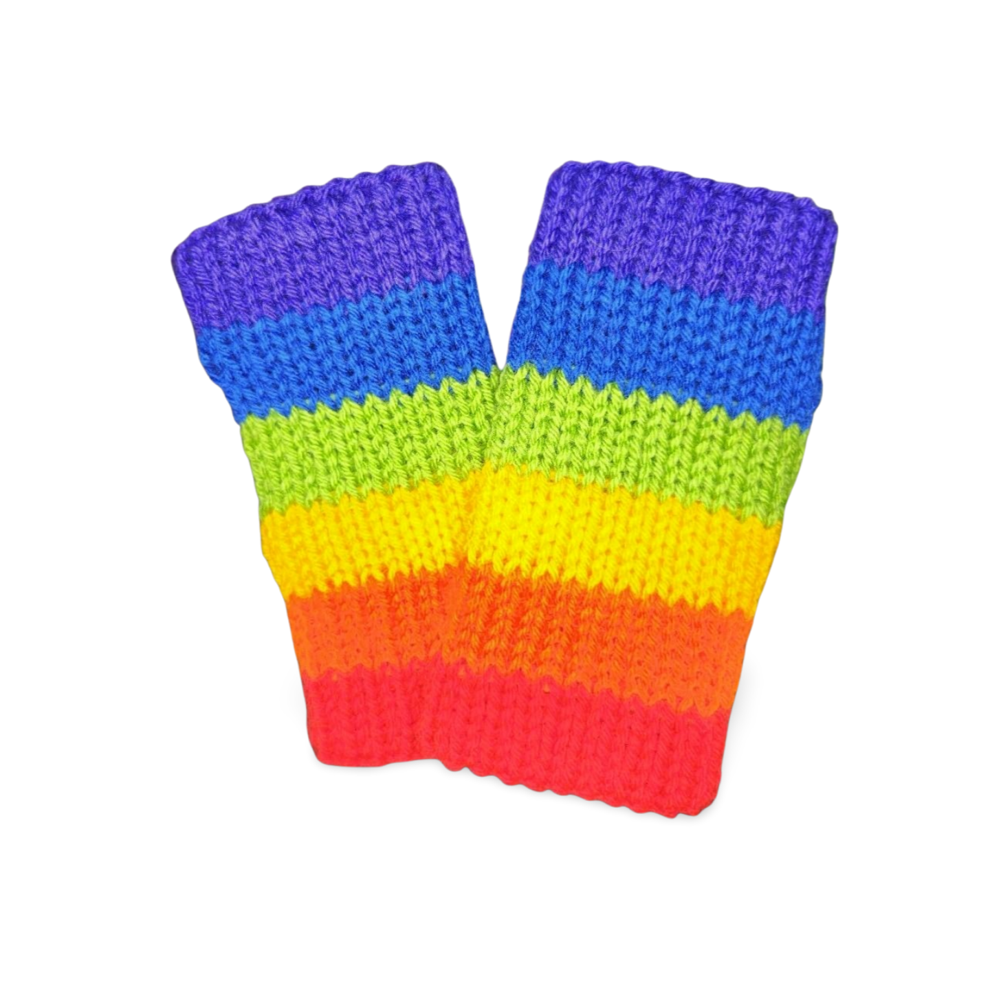 Rainbow Fingerless Gloves