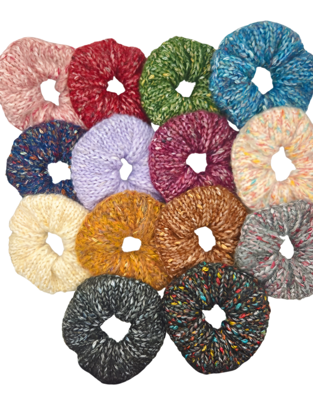 Soft Multicoloured Hair Scrunchies