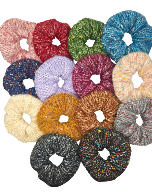 Soft Multicoloured Hair Scrunchies