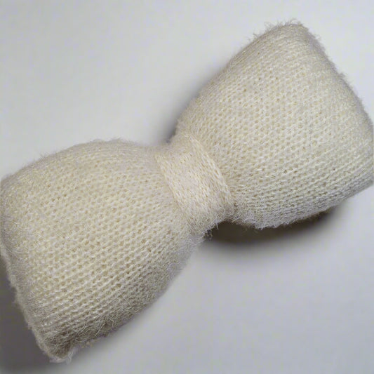 Soft White Bow Pillow