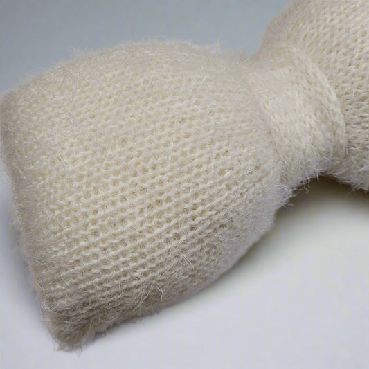 Soft White Bow Pillow