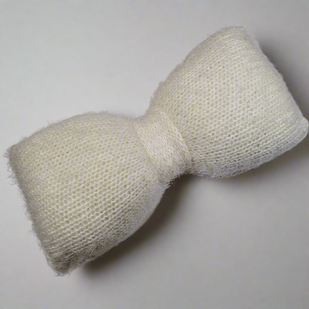 Soft White Bow Pillow