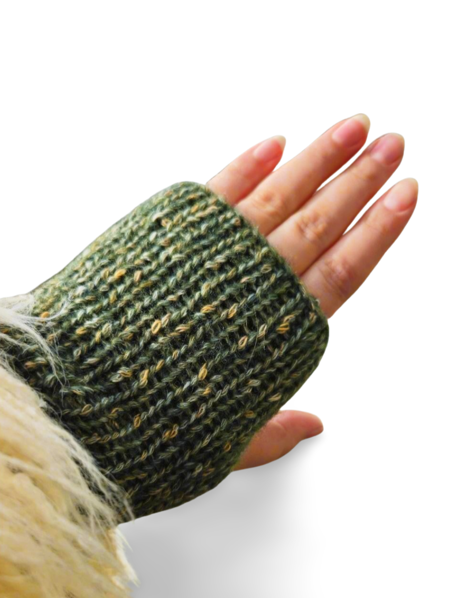 Soft Wool-Blend Fingerless Gloves