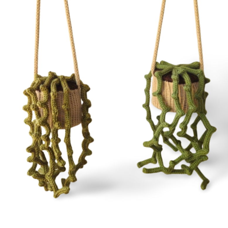String of Pearls Hanging Plant - Bianca La Luna Knits