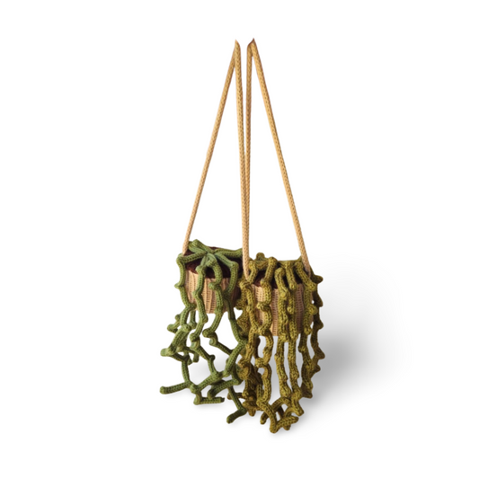 String of Pearls Hanging Plant - Bianca La Luna Knits